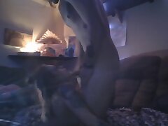 Playing with Babygirl on the couch