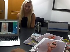 Young wannabe model fucks her agent for better job POV clip