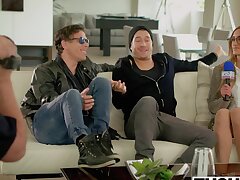 Blonde babe Chloe Amour tries double penetration for 1st time