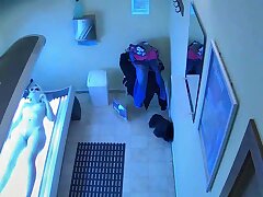 Let's Enjoy A Hidden Camera In Prague Public Tanning Bed