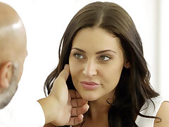 Young student Gracie Glam takes anal from older guy