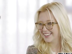 First anal for naughty young blonde Samantha Rone