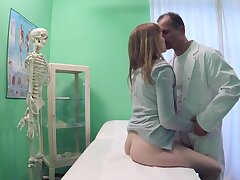 Girl gratefully fucks her doc for giving moral support