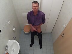 Nurse helps guy to collect a semen sample for test