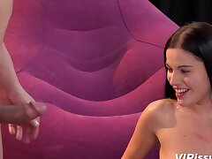 A glass cup of hot piss for slutty Czech teen Doroty